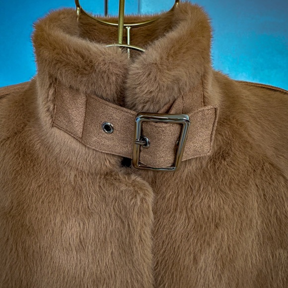 ANGEL WINGS I XS I Worn Once I Chic Women's Tan Teddy Jacket - Picture 4 of 6